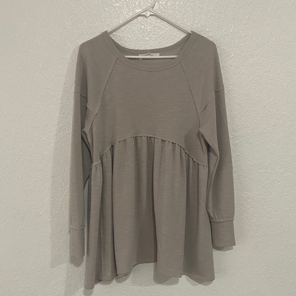 DownEast Gray Long Sleeve Tunic